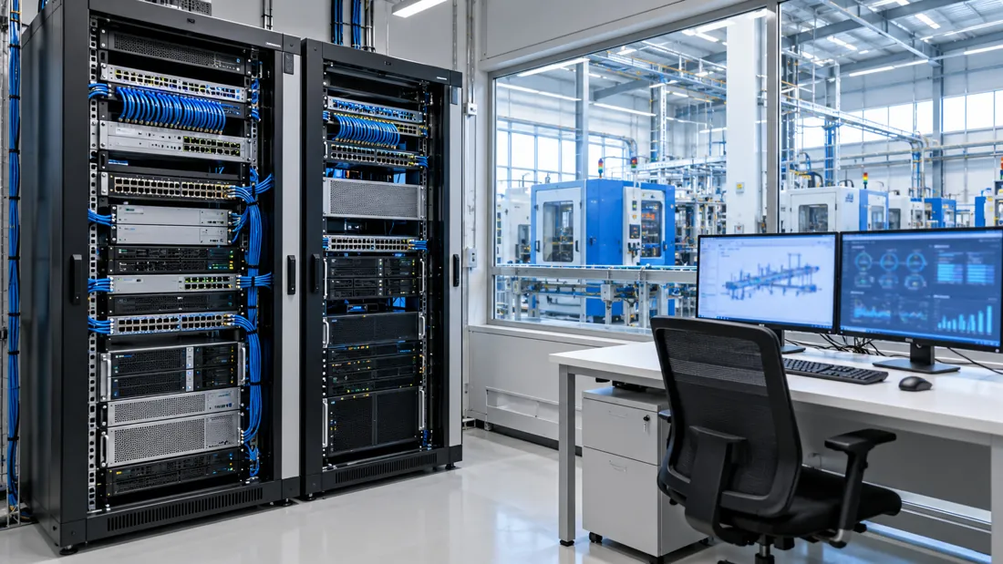 Infraestrutura de tecnologia da informação em fábrica